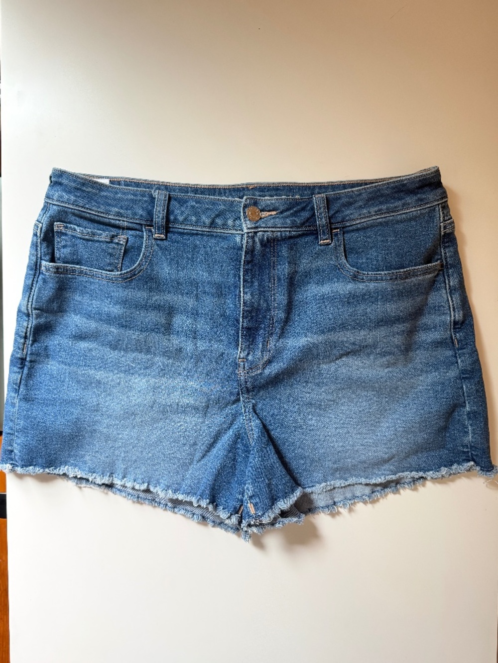 American Eagle Stretch Denim Mom Shorts Size 14